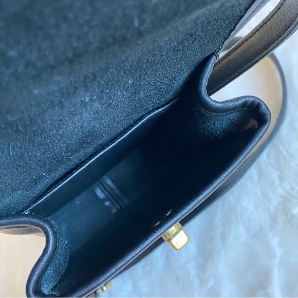 Coach Vintage 9978 Black Leather Crossbody Scooter Sidepack Bag - Picture 9 of 11